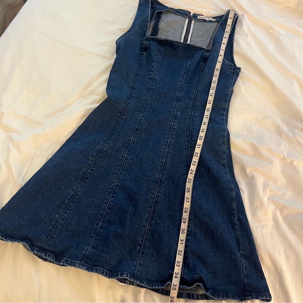 Abercrombie Dark Denim Minidress size Medium Tall - Picture 7 of 11